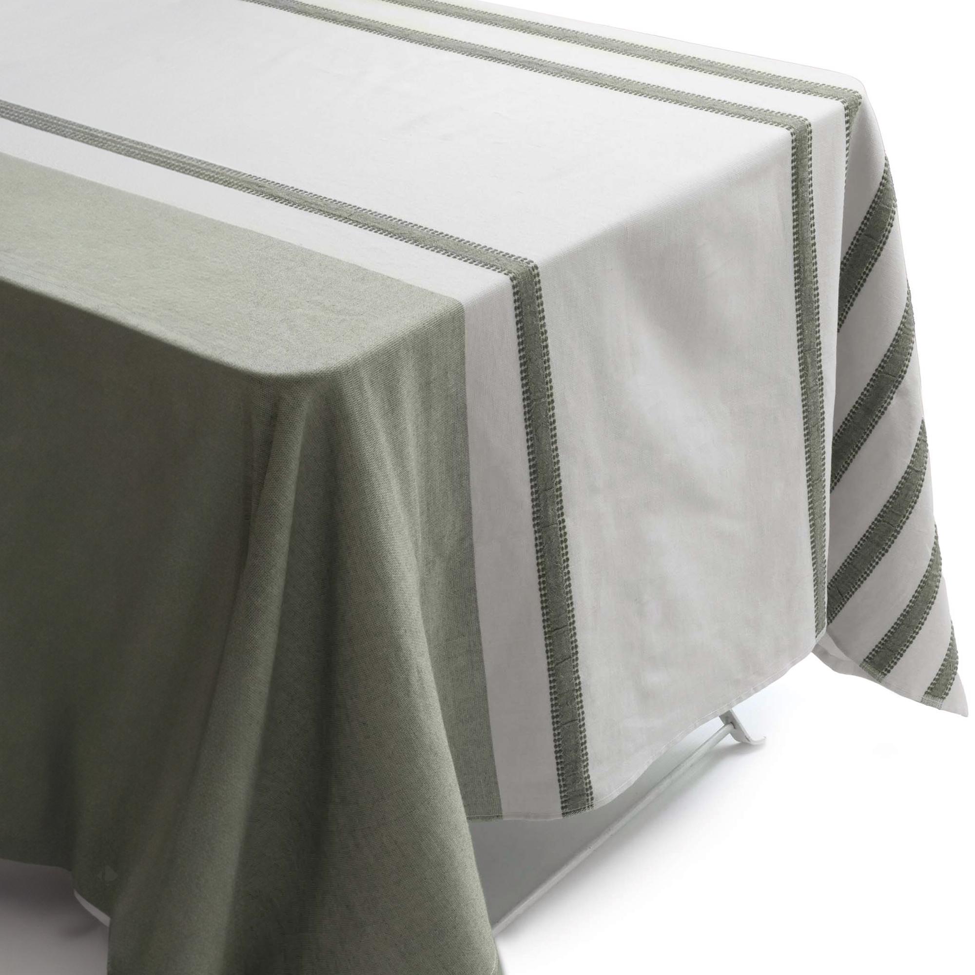 Nappe carrée 160x160 cm DIABOLO vert Sapin traitement teflon