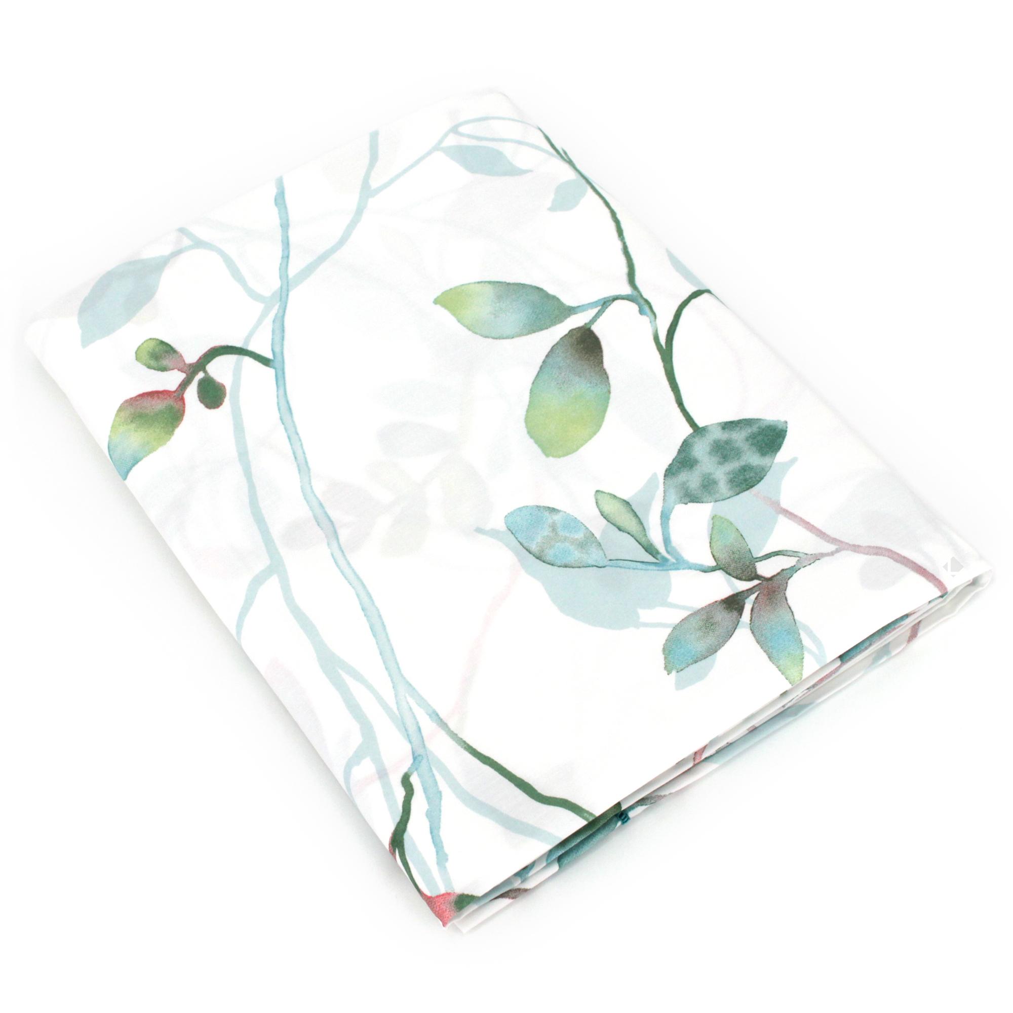 Drap plat 240x310 cm Percale pur coton GINKGO Rose