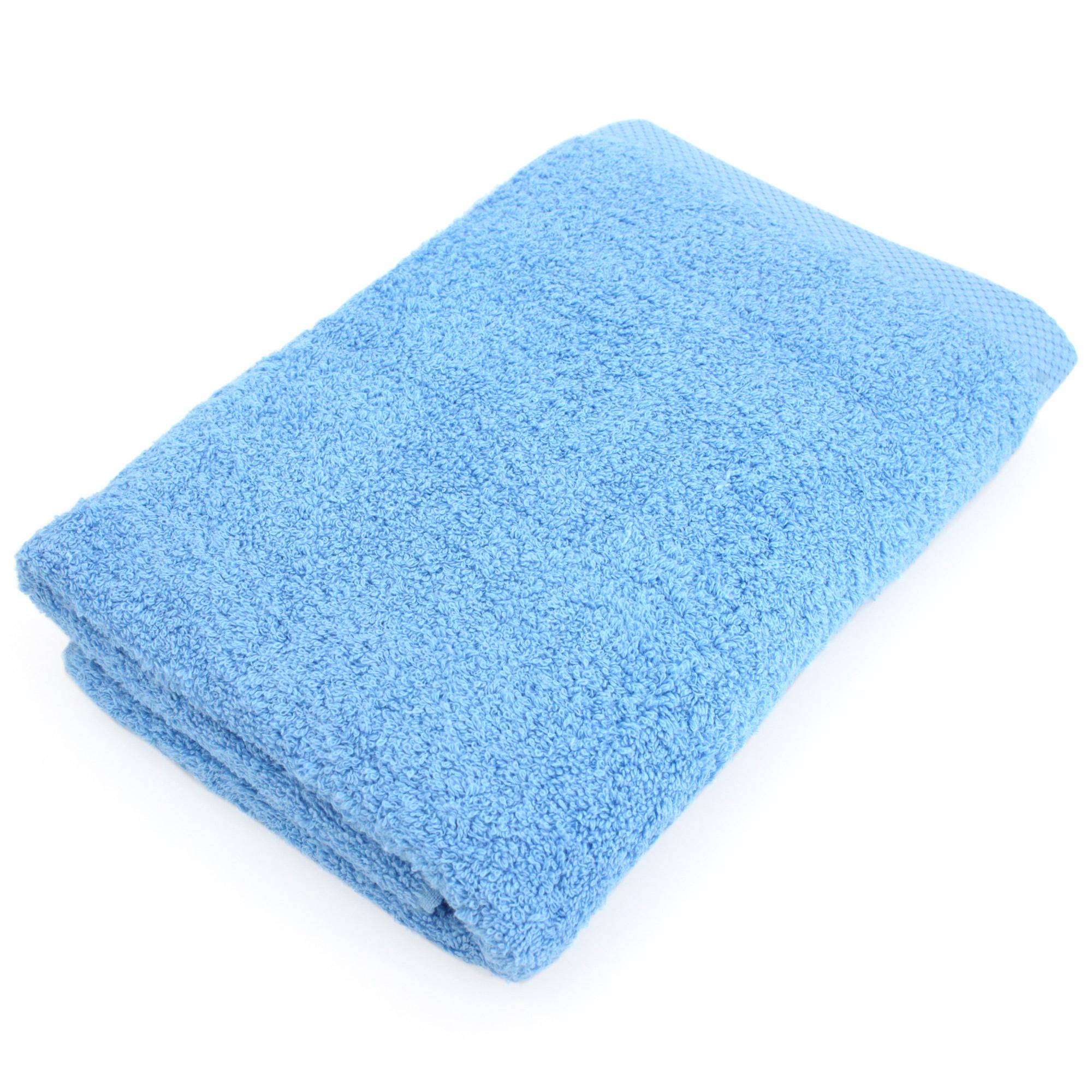 5 serviettes de bain bleu royal 100 x 150 cm 100% coton 500 g/m²
