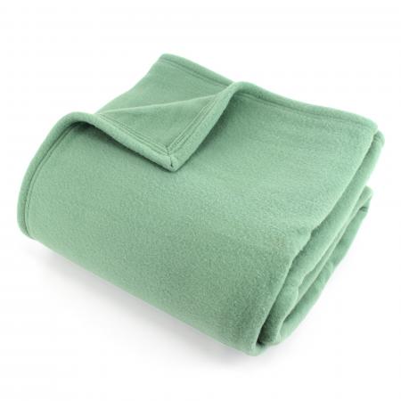 Couverture polaire 180x220 cm 100% Polyester 350 g/m2 TEDDY Vert
