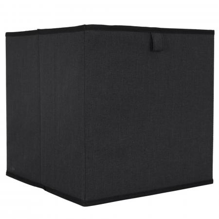 Cube de rangement 30x30x30 cm uni collection SIMPLY noir 27L