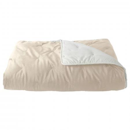 Dessus de lit matelassé 220x240 cm en polyester DENALI beige/ivoire