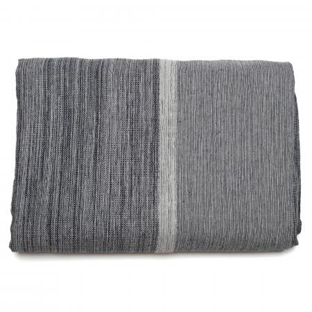 Dessus de lit ZAGORA pur coton 250 g/m² 180x240 cm noir granit