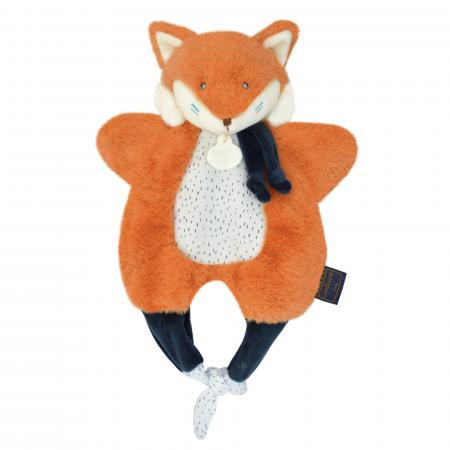 Doudou amusette 30 cm polyester collection LES PETITS FUTÉS renard orange