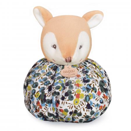 Doudou boule 25 cm polyester collection LES PETITS FUTÉS faon marron