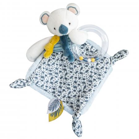 Doudou hochet koala 22 cm collection YOCA LE KOALA bleu