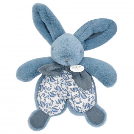 Doudou lapin 18 cm polyester collection LAPIN DOUDOU bleu