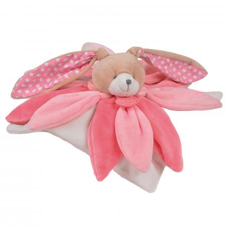 Doudou lapin 28 cm 100 % polyester collection COLLECTOR rose