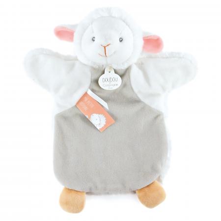 Doudou marionnette 25 cm polyester collection LES MARIONNETTES agneau gris