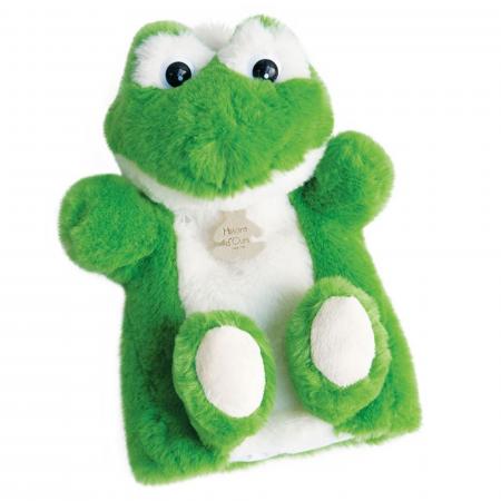 Doudou marionnette 25 cm polyester collection DOUCE MARIONNETTE grenouille verte