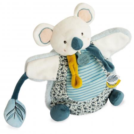 Doudou marionnette à main koala 25 cm collection YOCA LE KOALA bleu