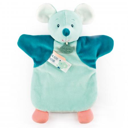 Doudou marionnette 25 cm polyester collection LES MARIONNETTES souris verte