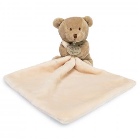 Doudou ours 10 cm polyester collection J'AIME MON DOUDOU beige naturel