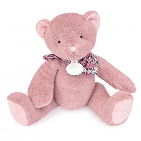 Doudou ours 25 cm polyester collection L'OURS DOUDOU rose