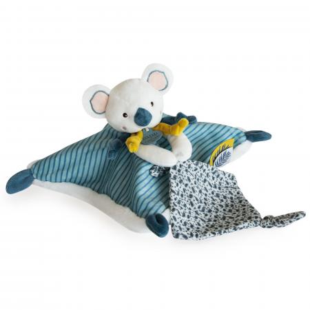 Doudou plat koala 25 cm collection YOCA LE KOALA bleu