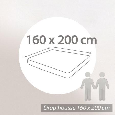 Drap-housse 160x200cm flanelle anthracite - Weba meubles