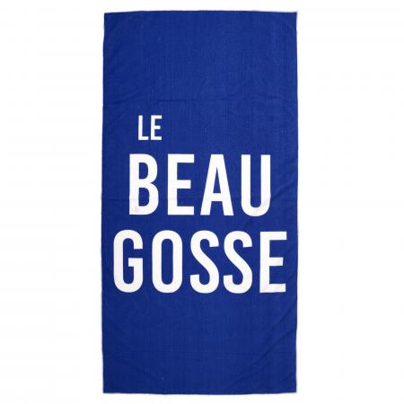 Drap de plage 70x140 cm en polyester collection KANEOHE modèle "Le beau gosse"  bleu