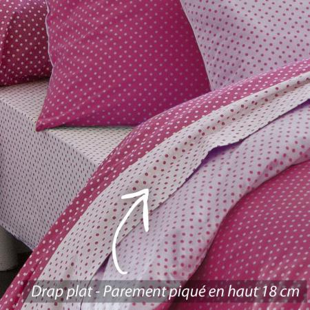 Drap plat 180x290 cm 100% coton ACTUEL PETUNIA