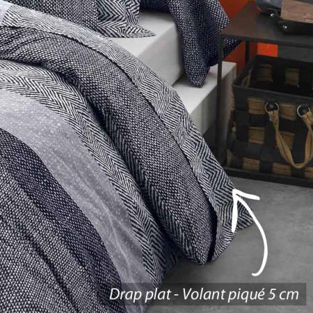 Drap plat 180x290 cm 100% coton SEATTLE