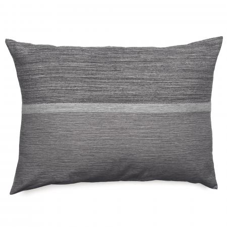 Housse de coussin ZAGORA pur coton 250 g/m² 50x70 cm noir granit