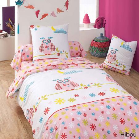 Housse de couette 140x200 cm 100% coton HIBOU