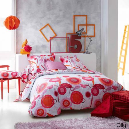 Housse de couette 140x200 cm 100% coton OLLY