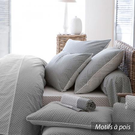 Housse de couette 240x220 cm 100% coton ACTUEL GRIS