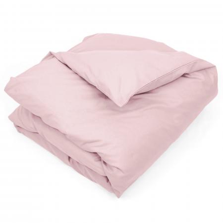 Housse de couette uni 280x240 cm 100% coton ALTO Rose blush