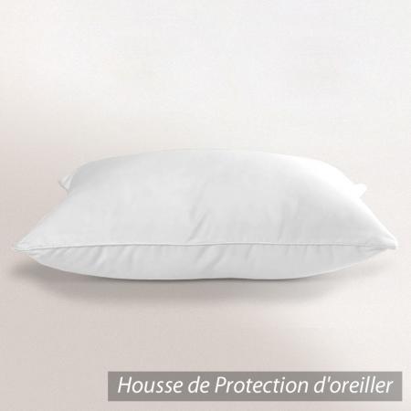 Housse de Protection d'oreiller 60x60 cm 100% coton gratté 2 faces, environ  220g/m² AUBIN