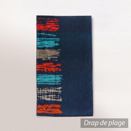 Drap de Plage 100x180 cm BRUSH - Bleu marine