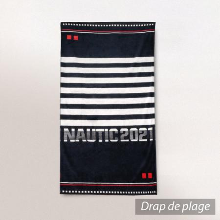 Drap de Plage 100x180 cm - NAUTIC - Bleu marine