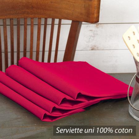 Lot de 4 serviettes de table Rose Cocina - 45x45 cm