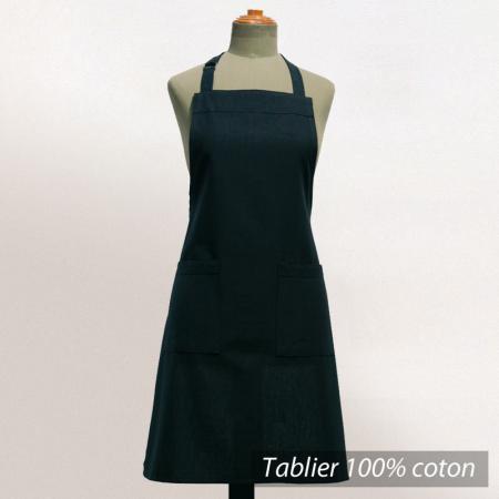 Tablier de cuisine femme Cocina - Noir uni