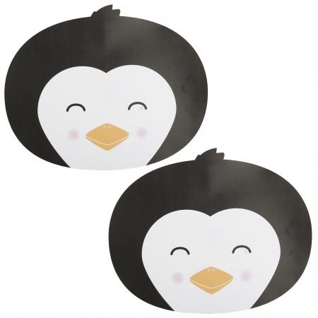 Lot de 2 sets de table d'animaux 33x41 cm collection ANIMAUX pingouin