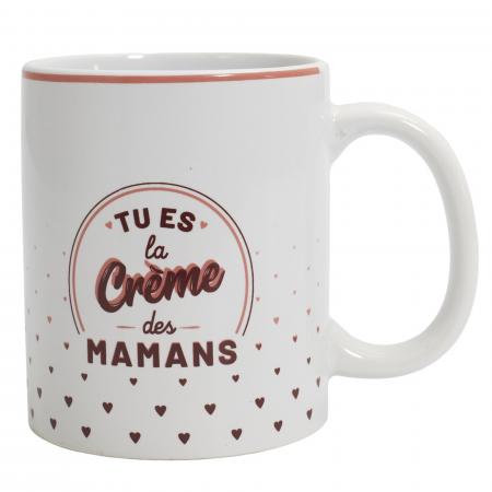 Mug en céramique 33 cl collection MALY modèle pour les mamans blanc