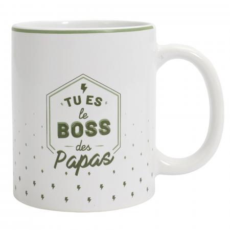 Mug en céramique 33 cl collection MALY modèle pour les papas blanc