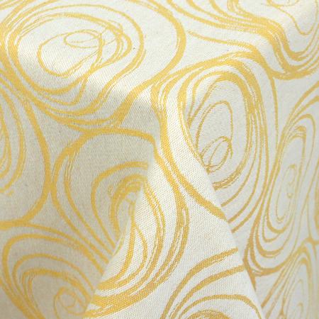 Nappe carrée 175x175 cm Jacquard 100% coton SPIRALE jaune citron