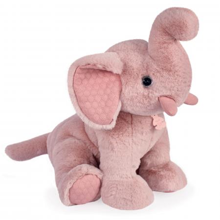 Peluche éléphant 45 cm polyester collection PREPPY CHICS rose