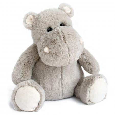 Peluche 25 cm polyester collection DANS LA SAVANE hippopotame gris