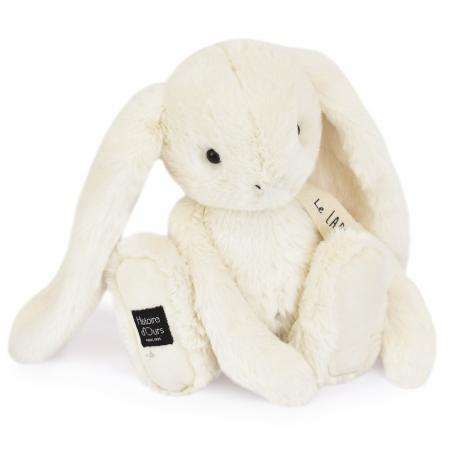 Peluche lapin 32 cm polyester collection LE LAPIN blanc