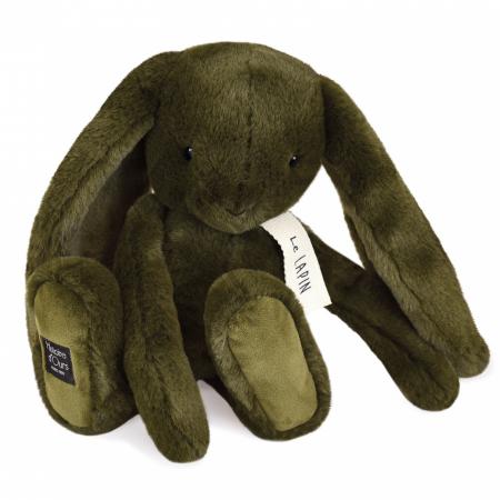 Peluche lapin 32 cm polyester collection LE LAPIN vert kaki