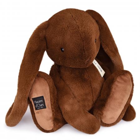 Peluche lapin 50 cm polyester collection LE LAPIN marron café