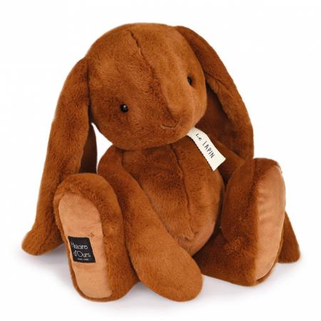 Peluche lapin 50 cm polyester collection LE LAPIN marron cappuccino