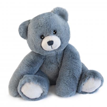 Peluche 25 cm en 100% polyester collection OSCAR ours bleu jean