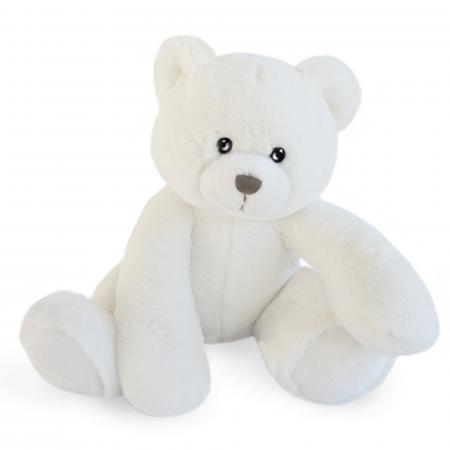 Peluche 35 cm en 100% polyester collection OSCAR ours blanc ivoire