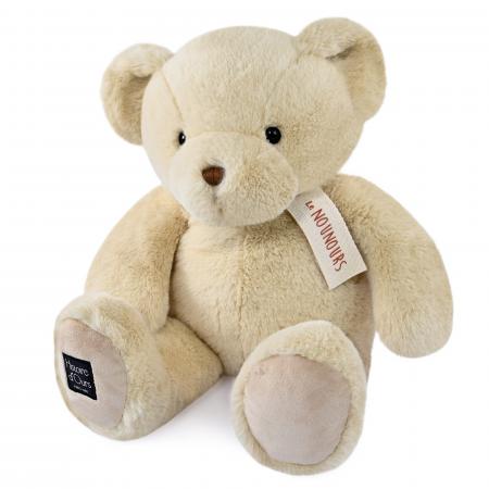 Peluche ours 40 cm polyester collection LE NOUNOURS beige vanille