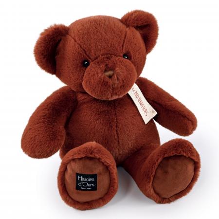 Peluche ours 40 cm polyester collection LE NOUNOURS marron cannelle