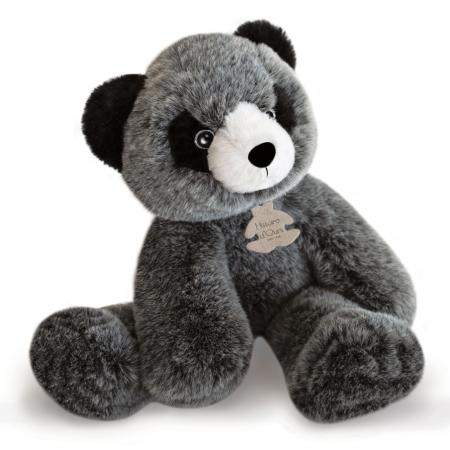 Peluche 25 cm en 100% polyester collection SWEETY MOUSSE panda gris