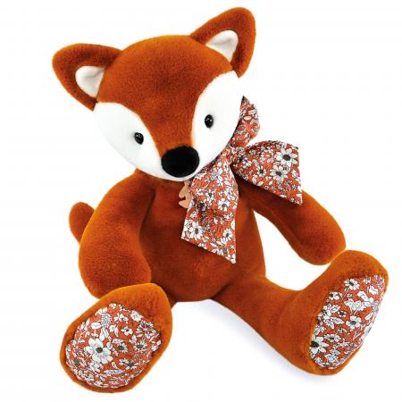 Peluche 40 cm polyester collection COPAINS CALINS renard orange