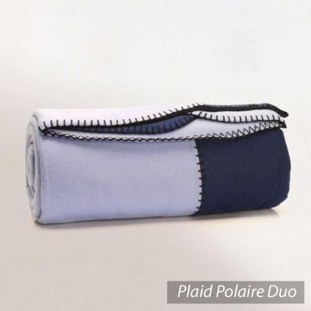 Plaid polaire Duo Lavande et Indigo 130x170 cm